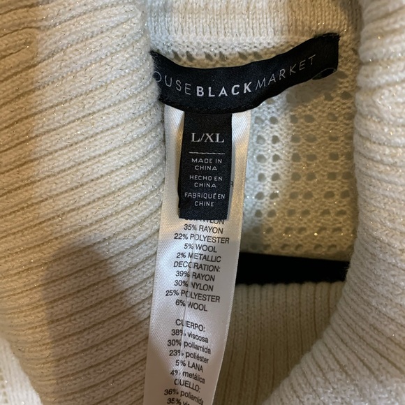 WHBM Sparkly Cowl Neck Sweater Poncho New H - Picture 3 of 7